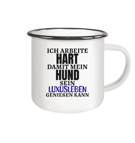 Motivtasse Hund Emaille